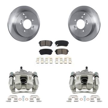 Rear Brake Caliper Rotor & Semi-Metallic Pad Kit For 2016 Kia Sportage AWD From 12 10 15 KC8-100419S