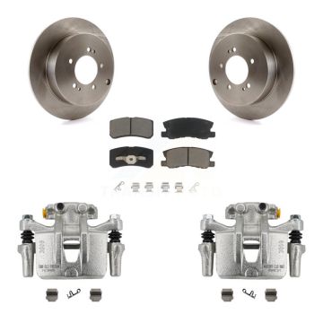 Rear Disc Brake Caliper Rotors And Ceramic Pads Kit For Mitsubishi Lancer Outlander KC8-100420C