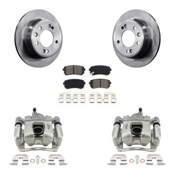 Rear Brake Caliper Rotor & Semi-Metallic Pad Kit For 2016 Kia Sportage FWD From 12 10 15 KC8-100420S