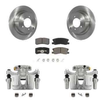 Rear Disc Brake Caliper Rotors And Ceramic Pads Kit For Mitsubishi Outlander KC8-100421C
