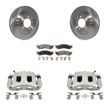 Front Disc Brake Caliper Rotors And Ceramic Pad Kit For Ford Explorer Sport Trac Mercury KC8-100423T