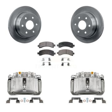 Rear Brake Caliper Rotor And Semi-Metallic Pad Kit For 2002 Chevrolet Avalanche 1500 4WD KC8-100425P