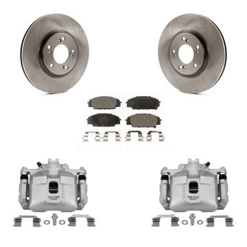 Front Disc Brake Caliper Rotors And Ceramic Pads Kit For 2000-2009 Honda S2000 KC8-100426T
