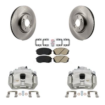 Front Brake Caliper Rotor Ceramic Pad Kit For Hyundai Sonata With Electric Parking KC8-100427N