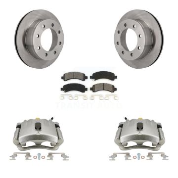 Rear Brake Caliper Rotor And Semi-Metallic Pad Kit For GMC Chevrolet Savana 2500 Express KC8-100427S