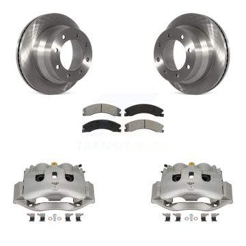 Rear Brake Caliper Rotor And Semi-Metallic Pad Kit For GMC Savana 3500 Chevrolet Express KC8-100429S