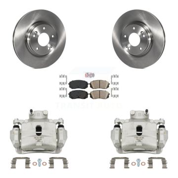 Front Brake Caliper Rotor & Ceramic Pad Kit For Hyundai Sonata 2.4L/2.0L with GAS engine KC8-100430N