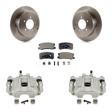 Rear Disc Brake Caliper Rotors And Semi-Metallic Pads Kit For Mitsubishi Outlander KC8-100430P