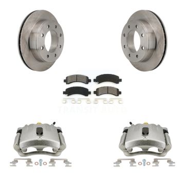 Rear Brake Caliper Rotor And Semi-Metallic Pad Kit For Chevrolet Express 2500 GMC Savana KC8-100430S