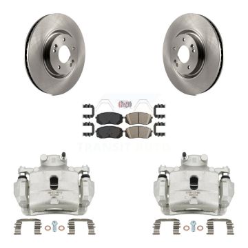 Front Disc Brake Caliper Rotors And Ceramic Pads Kit For Hyundai Sonata Kia Optima KC8-100433N