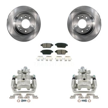 Rear Brake Caliper Rotor Semi-Metallic Pad Kit For Ford Fusion Mazda 6 Lincoln MKZ Milan KC8-100434S