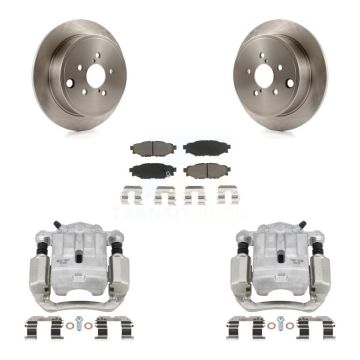 Rear Brake Caliper Rotor & Ceramic Pad Kit For 2012 Subaru Legacy 2.5L with Turbocharged KC8-100435C