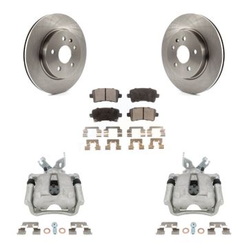 Rear Disc Brake Caliper Rotors And Semi-Metallic Pads Kit For Buick Regal LaCrosse 2.4L KC8-100435P