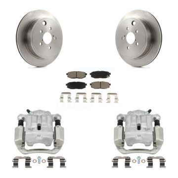Rear Disc Brake Caliper Rotors And Ceramic Pads Kit For Subaru Outback Legacy KC8-100436C