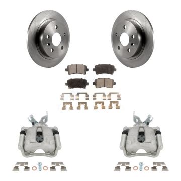 Rear Brake Caliper Rotor Semi-Metallic Pad Kit For Buick Regal LaCrosse Chevrolet Malibu KC8-100436P