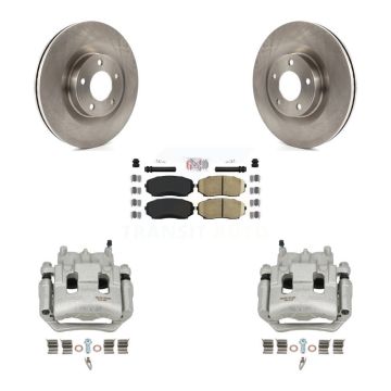 Front Disc Brake Caliper Rotors And Ceramic Pads Kit For Ford Edge Lincoln MKX KC8-100437N