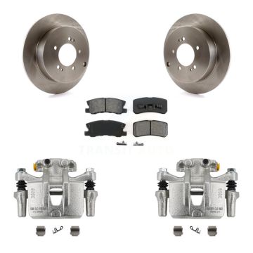 Rear Disc Brake Caliper Rotors And Semi-Metallic Pad Kit For Mitsubishi Lancer Outlander KC8-100437S