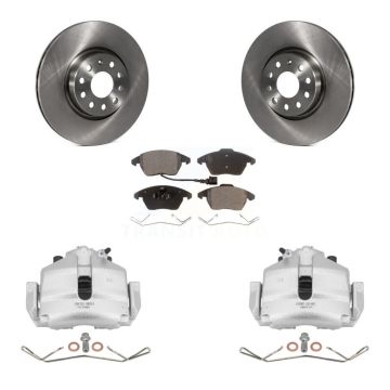 Front Disc Brake Caliper Rotors And Ceramic Pads Kit For Volkswagen Jetta Golf Audi A3 KC8-100437T