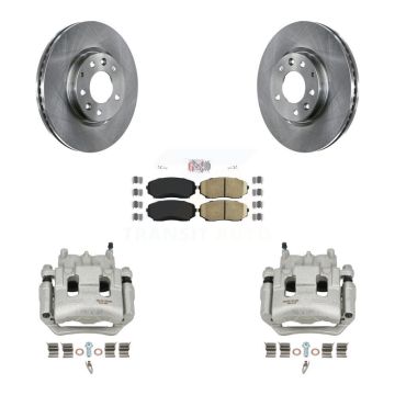 Front Disc Brake Caliper Rotors And Ceramic Pads Kit For 2007-2009 Lincoln MKX FWD KC8-100438N