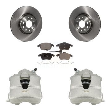 Front Disc Brake Caliper Rotors And Ceramic Pads Kit For Volkswagen Jetta KC8-100438T
