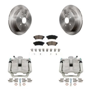 Rear Brake Caliper Rotor Ceramic Pad Kit For Toyota Sienna Highlander Lexus RX350 RX450h KC8-100439C