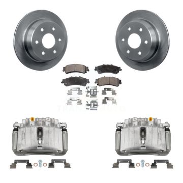 Rear Brake Caliper Rotors Semi-Metallic Pad Kit For Chevrolet Silverado 1500 Classic GMC KC8-100439P
