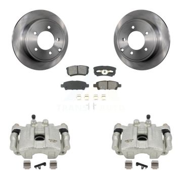 Rear Disc Brake Caliper Rotors Semi-Metallic Pad Kit For Dodge Caliber Mitsubishi Lancer KC8-100439S