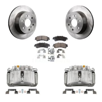 Rear Disc Brake Caliper Rotors And Semi-Metallic Pads Kit For GMC Sierra 1500 Classic KC8-100440P