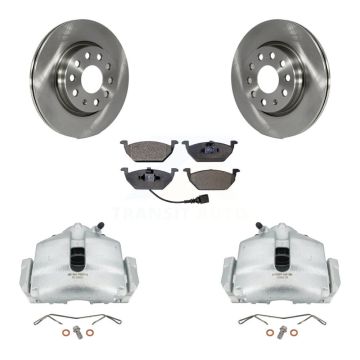 Front Disc Brake Caliper Rotors And Ceramic Pads Kit For Volkswagen Jetta KC8-100440T