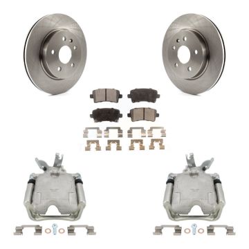 Rear Disc Brake Caliper Rotors And Semi-Metallic Pads Kit For Chevrolet Malibu KC8-100441P