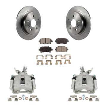 Rear Disc Brake Caliper Rotors And Semi-Metallic Pads Kit For Chevrolet Malibu Limited KC8-100442P