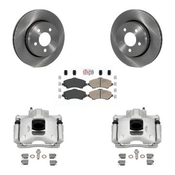 Front Disc Brake Caliper Rotors And Ceramic Pads Kit For Dodge Nitro KC8-100443N