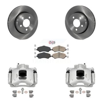 Front Disc Brake Caliper Rotors And Ceramic Pads Kit For Dodge Nitro KC8-100444N