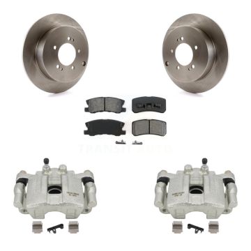 Rear Disc Brake Caliper Rotors And Semi-Metallic Pads Kit For Mitsubishi Outlander KC8-100444S