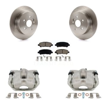 Rear Disc Brake Caliper Rotors And Ceramic Pads Kit For 2008-2013 Toyota Highlander KC8-100445C
