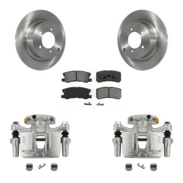 Rear Disc Brake Caliper Rotors And Semi-Metallic Pads Kit For Mitsubishi Outlander KC8-100445S