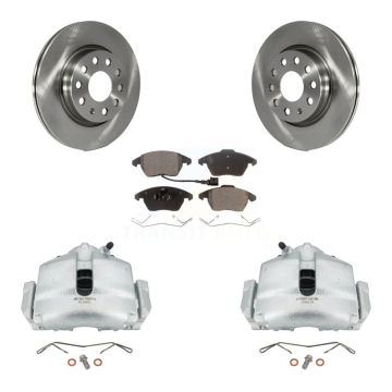 Front Disc Brake Caliper Rotors And Ceramic Pads Kit For Volkswagen GTI Audi A3 Quattro KC8-100445T