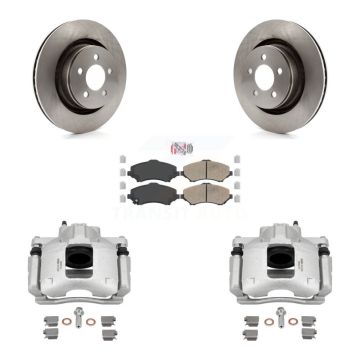 Front Disc Brake Caliper Rotors And Ceramic Pads Kit For Dodge Nitro KC8-100446N