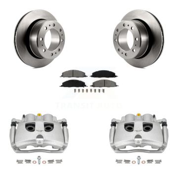 Rear Disc Brake Caliper Rotors And Semi-Metallic Pads Kit For Ram 3500 2500 Dodge KC8-100447S