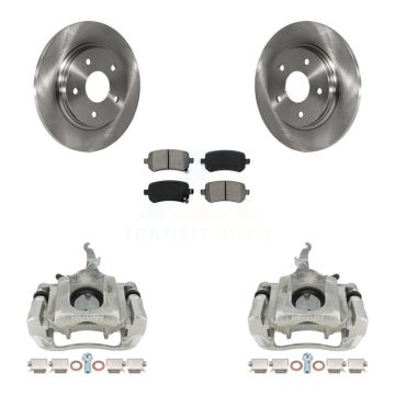 Rear Disc Brake Caliper Rotors And Semi-Metallic Pads Kit For 2009-2011 Dodge Journey KC8-100448S