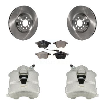 Front Disc Brake Caliper Rotors And Ceramic Pads Kit For Volkswagen Jetta KC8-100448T