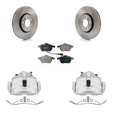 Front Disc Brake Caliper Rotors And Ceramic Pads Kit For 2006 Volkswagen Jetta 2.5L/1.9L KC8-100451T