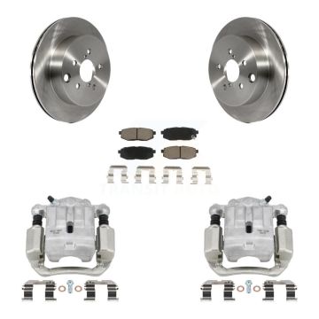 Rear Disc Brake Caliper Rotors And Ceramic Pads Kit For 2014-2018 Subaru Forester 2.0L KC8-100454C
