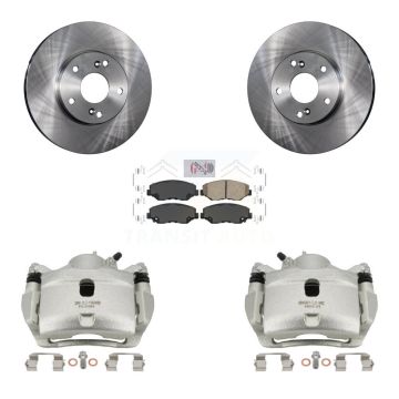 Front Disc Brake Caliper Rotors And Ceramic Pads Kit For Honda Civic CR-Z KC8-100455N