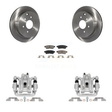 Rear Disc Brake Caliper Rotors Ceramic Pad Kit For Nissan Frontier Xterra Suzuki Equator KC8-100456C