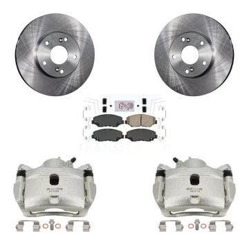 Front Disc Brake Caliper Rotors And Ceramic Pads Kit For Honda Civic CR-Z KC8-100456N