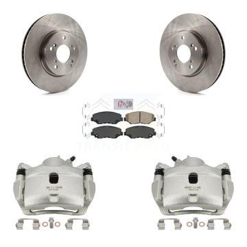 Front Disc Brake Caliper Rotors And Ceramic Pads Kit For Honda Civic KC8-100457N