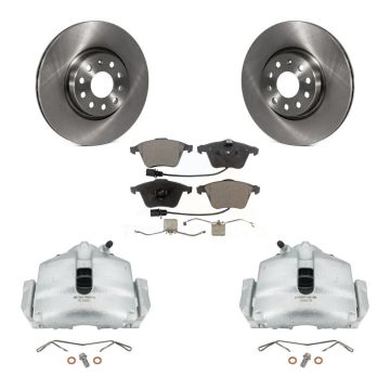 Front Disc Brake Caliper Rotors And Ceramic Pads Kit For 2010 Volkswagen CC 3.6L KC8-100457T