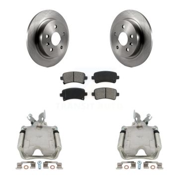 Rear Brake Caliper Rotor Semi-Metallic Pad Kit For Buick Regal LaCrosse With Solid KC8-100458S
