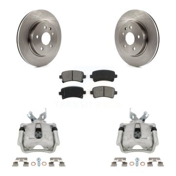 Rear Disc Brake Caliper Rotors And Semi-Metallic Pads Kit For Buick Regal LaCrosse 2.4L KC8-100459S
